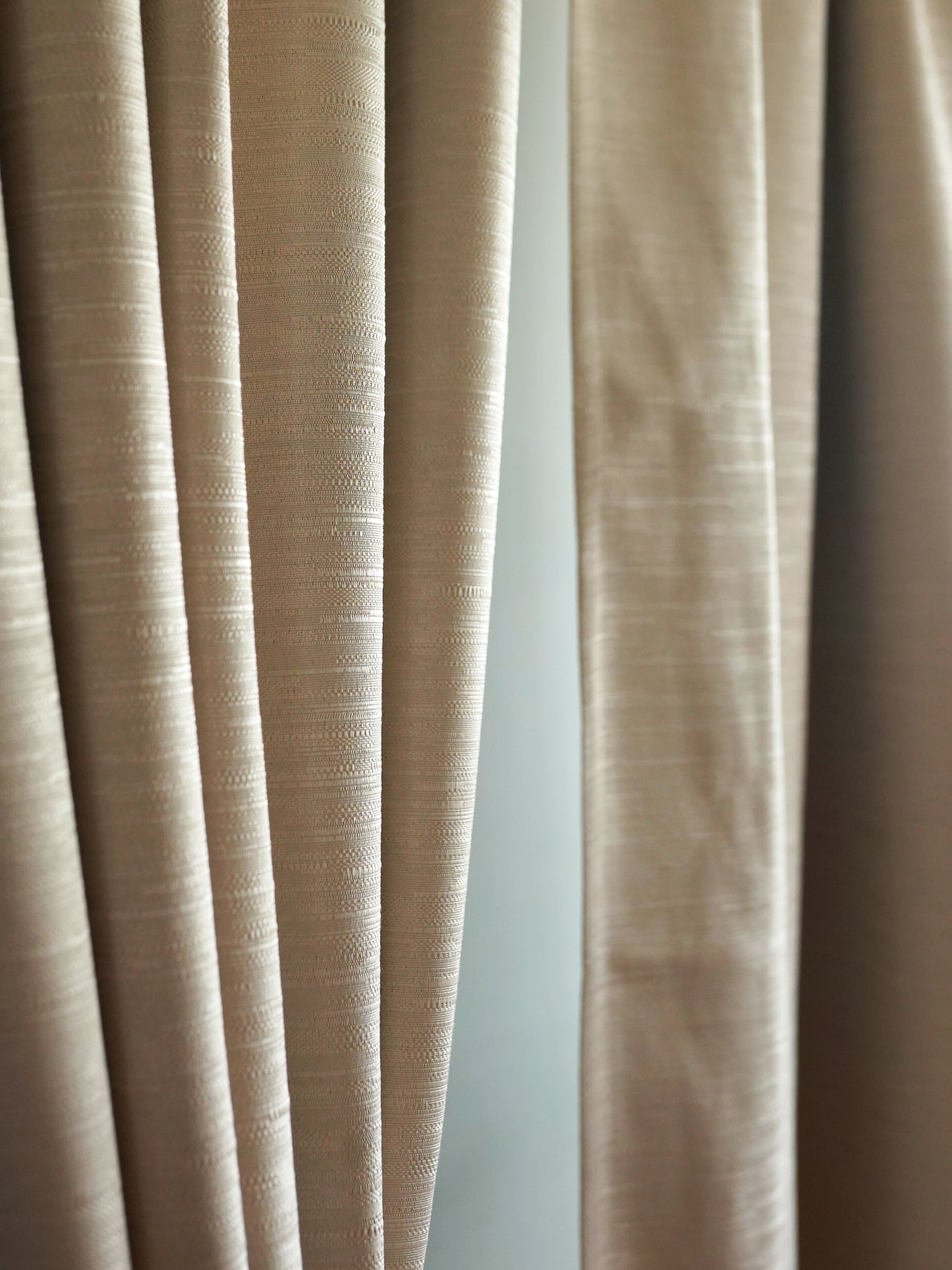 Door Curtain | Solid Beige Polycotton Curtain | Back Loop | 54 Inch x 84 Inch | 7 ft