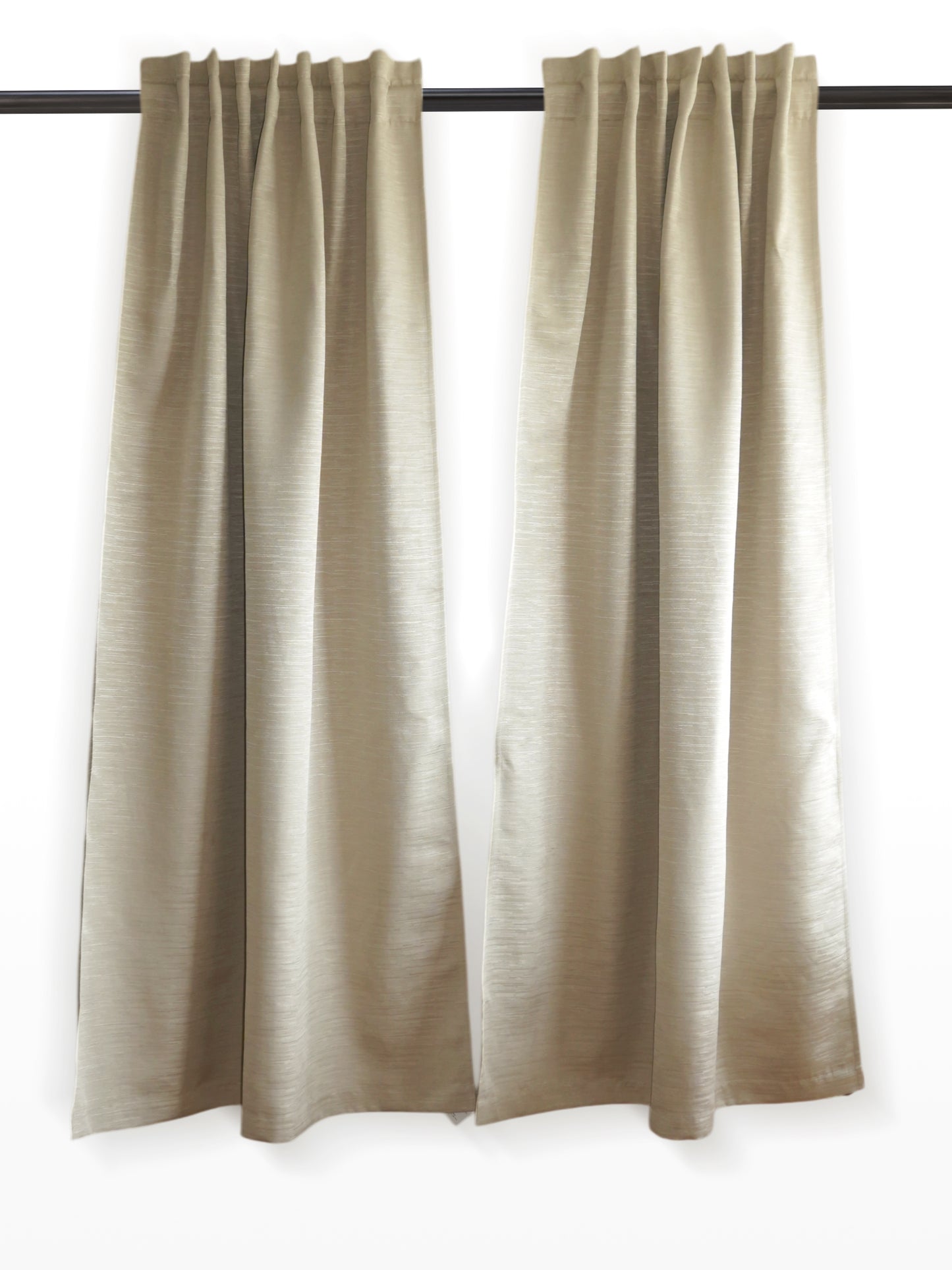 Door Curtain | Solid Beige Polycotton Curtain | Back Loop | 54 Inch x 84 Inch | 7 ft