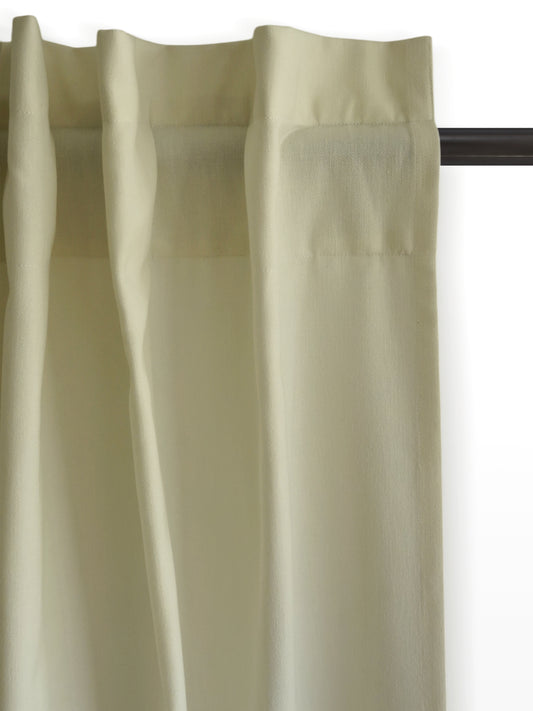 Door Curtain with Patchwork Cotton Blend White - 52" X 84" (Hidden Loop)