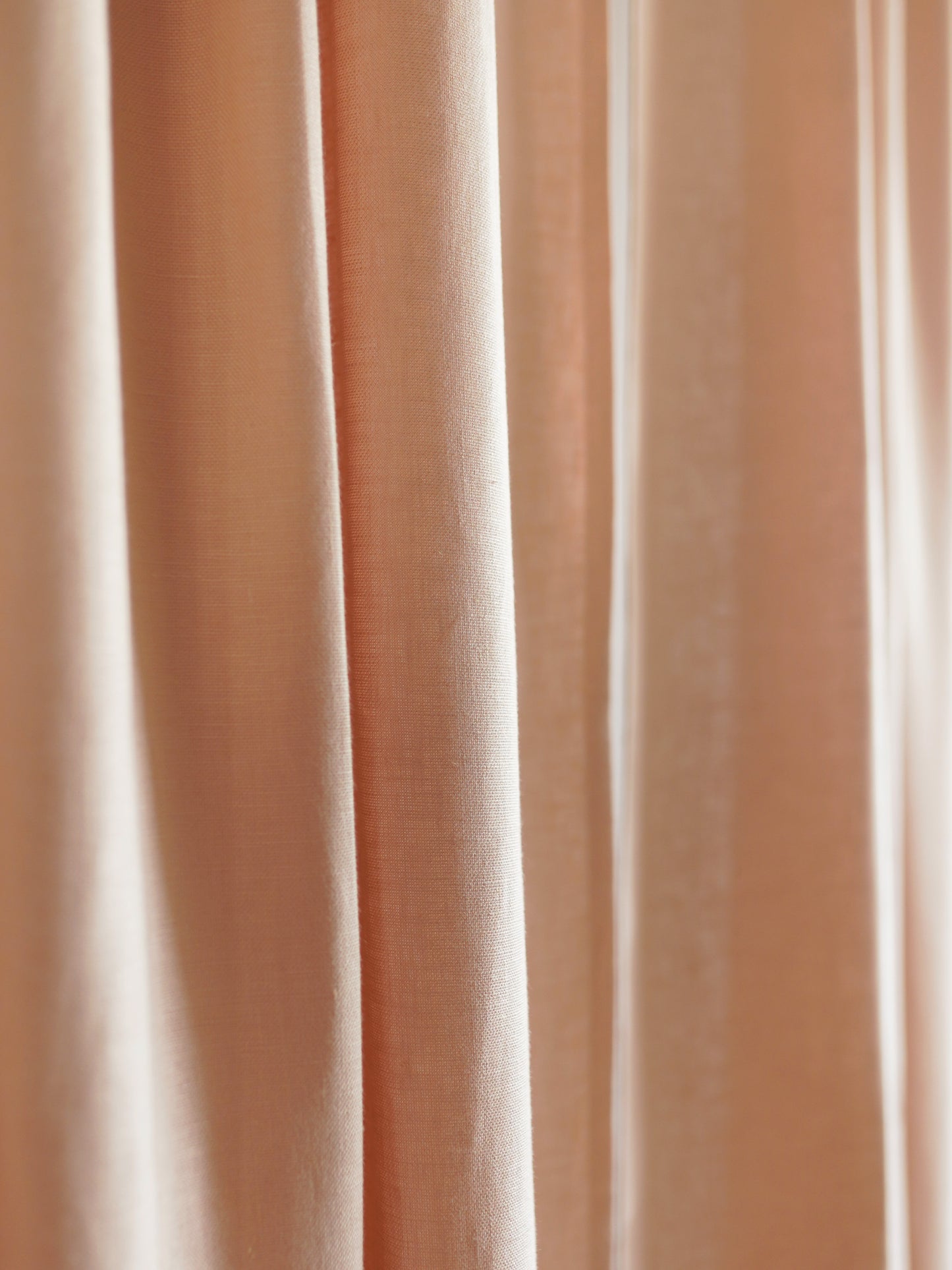 Door Curtain | Two Tone Brown & Peach Patchwork Curtain | Back Loop | 52 Inch x 84 Inch | 7 ft