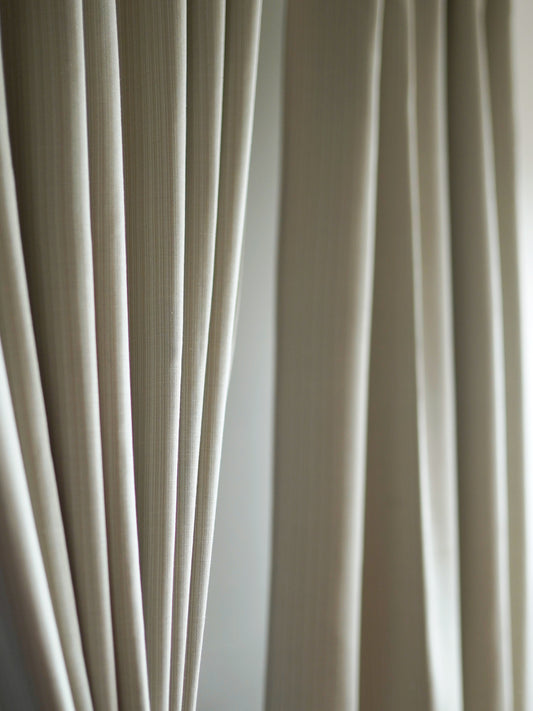 Door Curtain Cotton Blend Solid Off White - 52" X 84" (Hidden Loop)