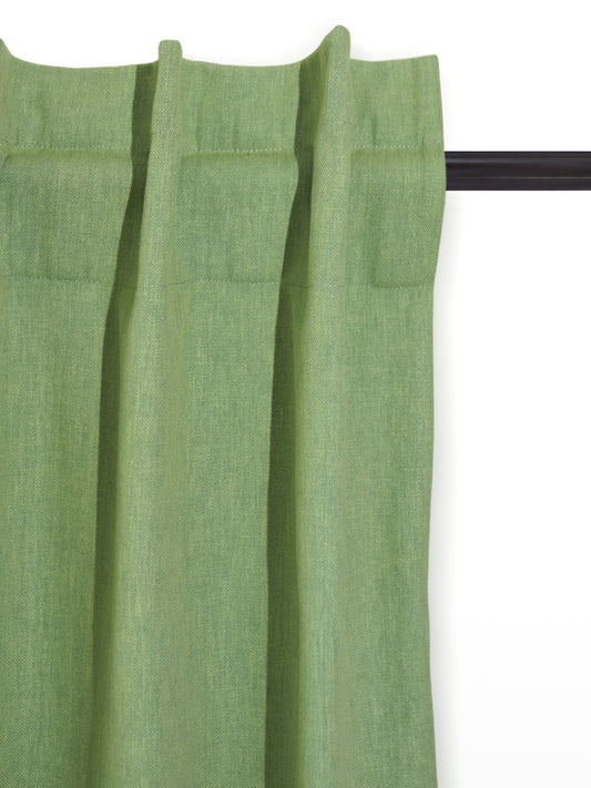 Door Curtain Cotton Solid Green - 52" X 84" (Hidden Loop) (7ft)