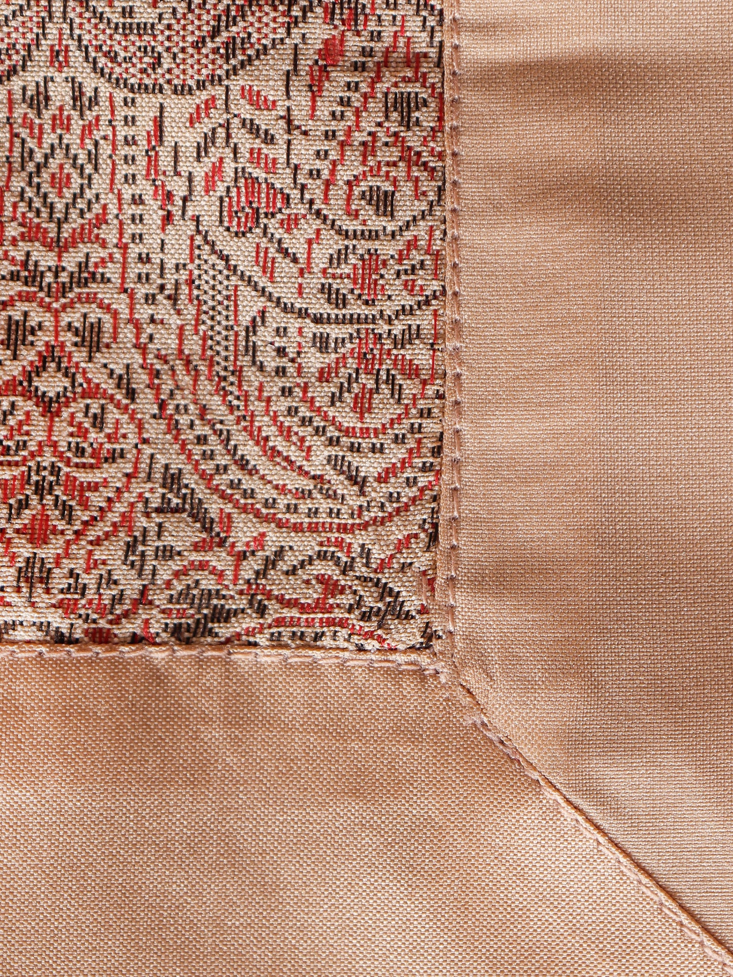 Brocade Table Cover with Paisley Pattern with Golden Border - 52in x 84in