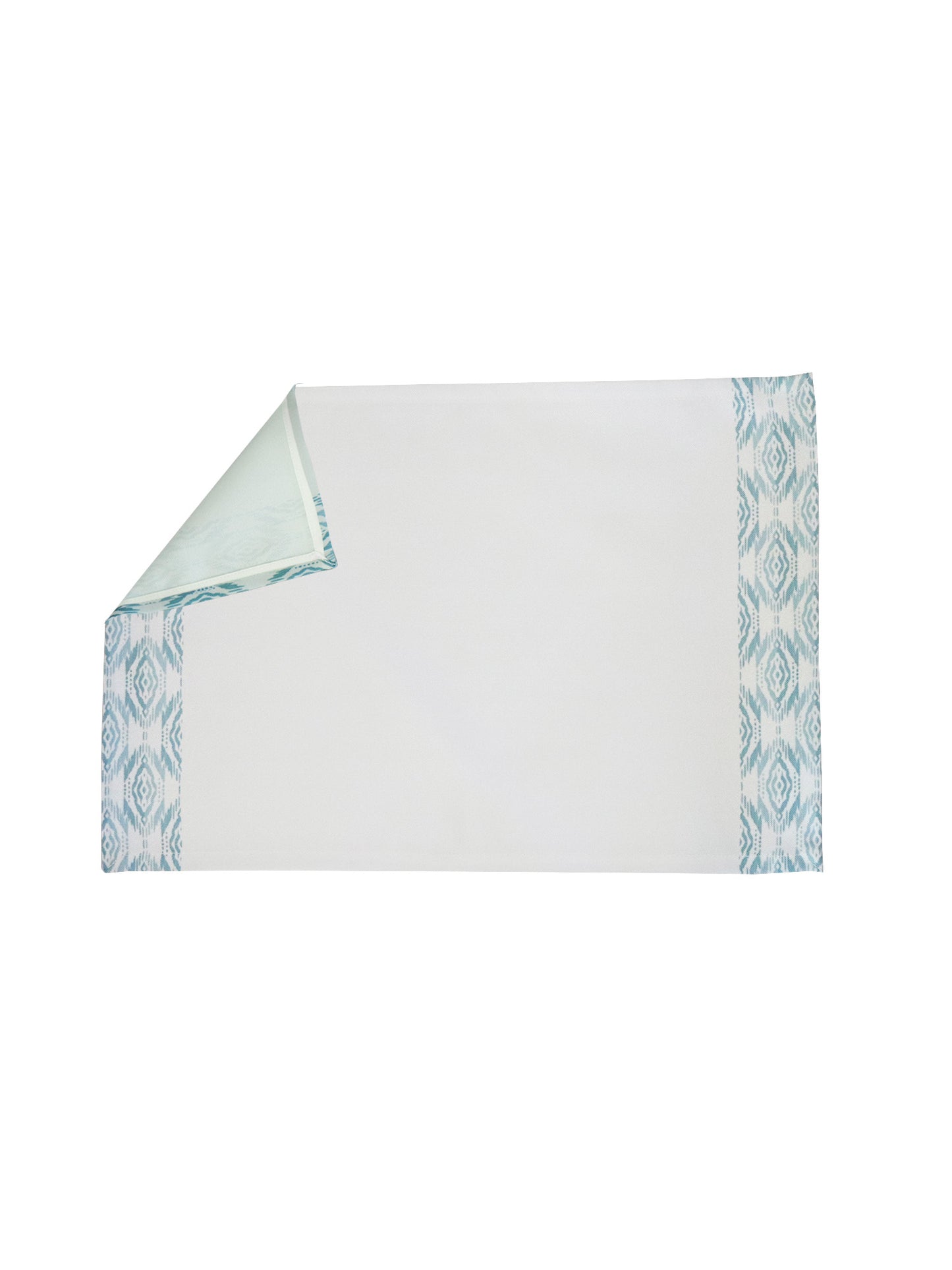 printed dinner placemats in light blue , set of 6 each - 13x19 inch