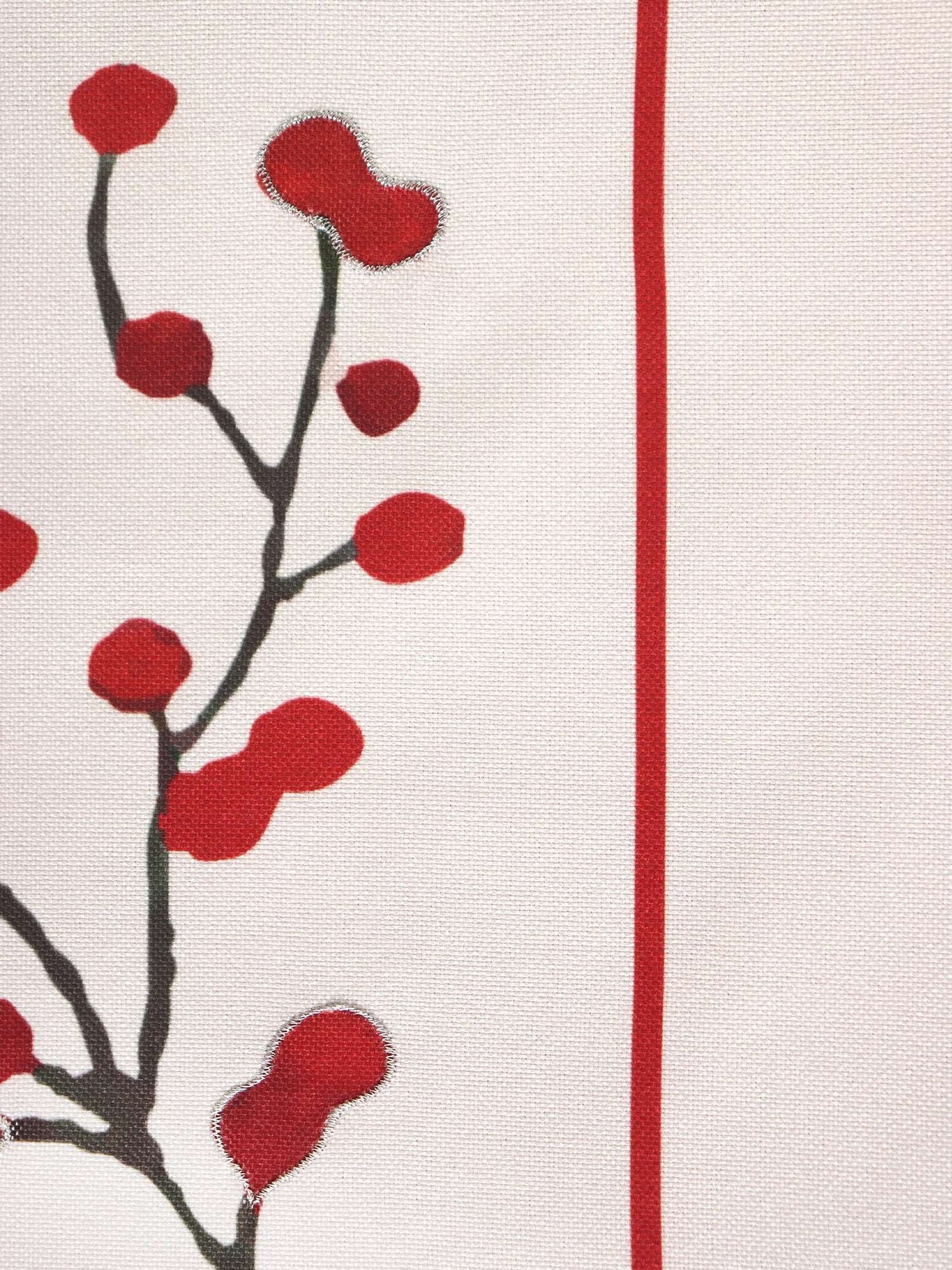 Zari Embroidery on Floral patterned Table Runner