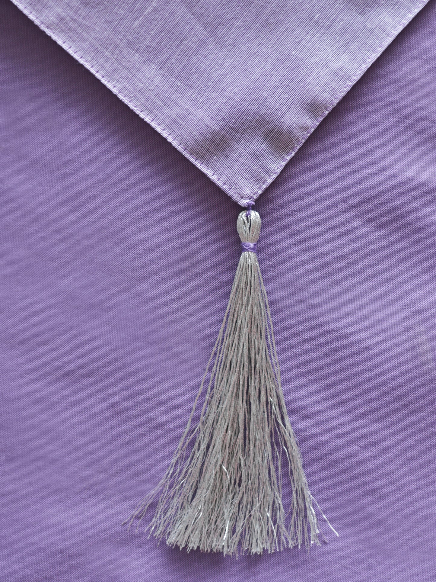 Paisley Embroidered Purple Table Runner With Tassels | Brocade | 12 Inch x 84 Inch