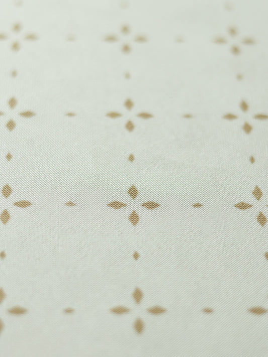 Printed Polycotton Yellow Table Runner with Hand Tassels, 12x84inch