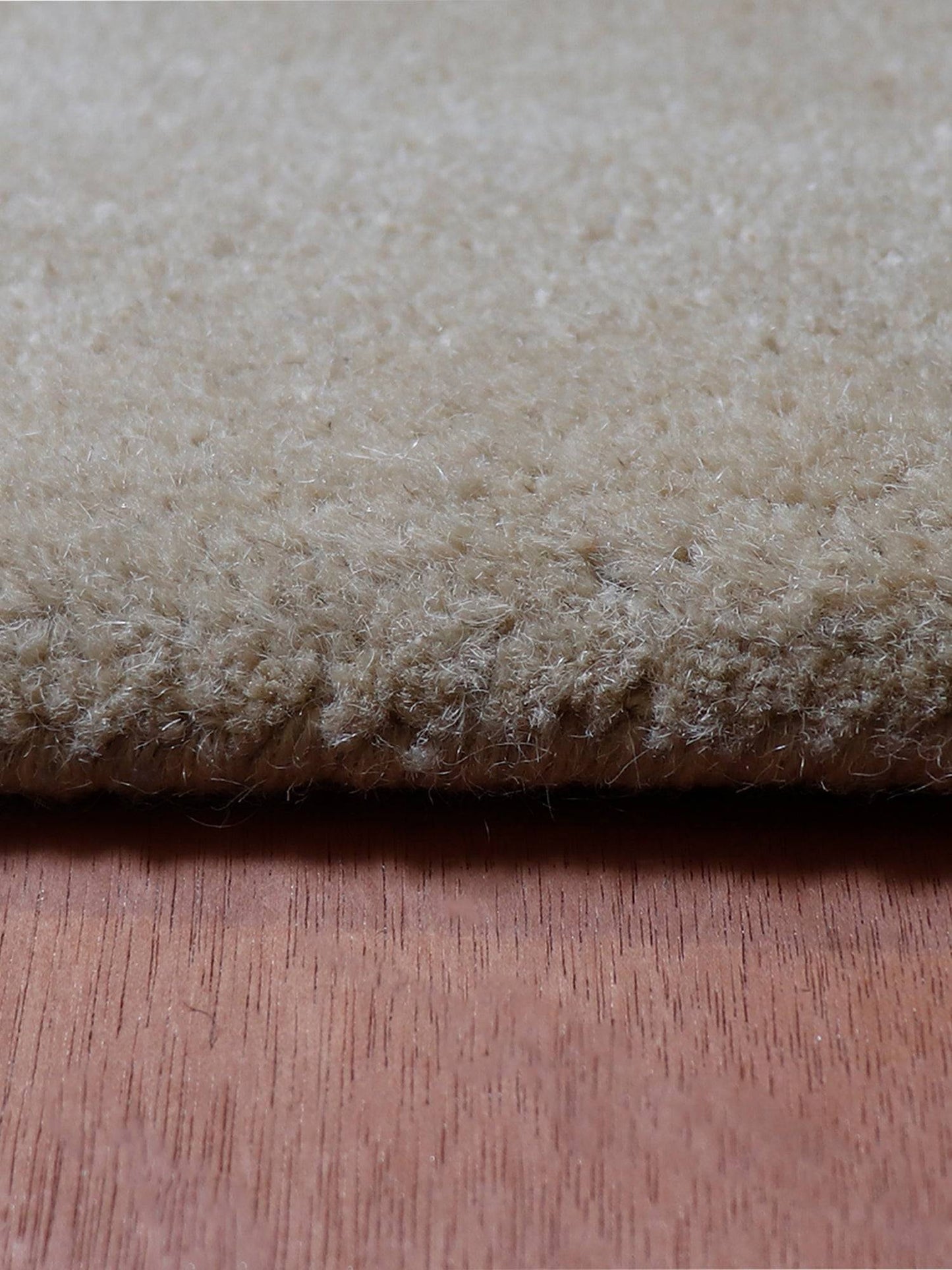 Carpet Hand Tufted 100% Woollen Modern Striped Beige And Coral - 4ft X 6ft