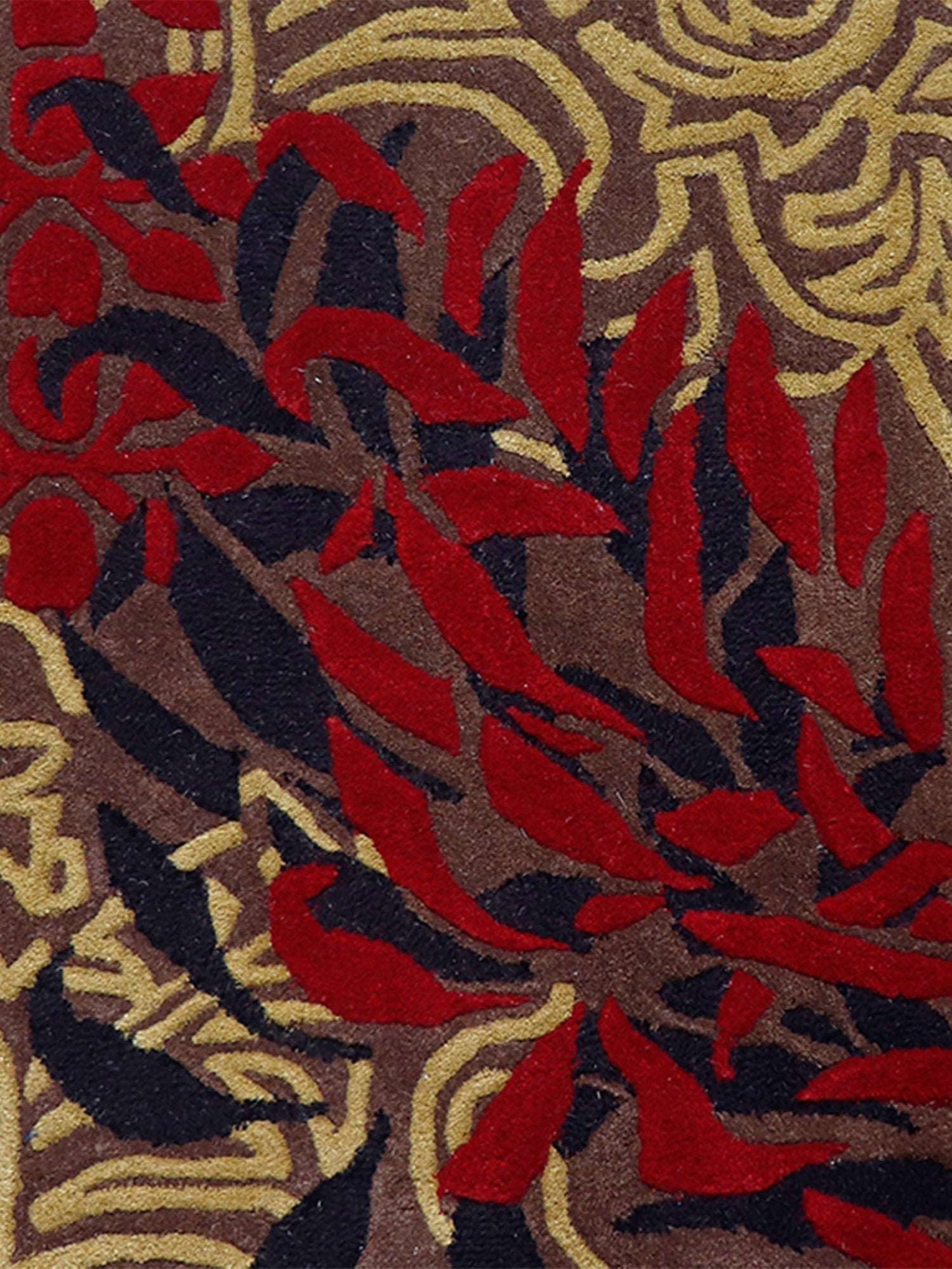 Carpet Hand Tufted 100% Woollen Red And Maroon Transitional - 4ft X 6ft