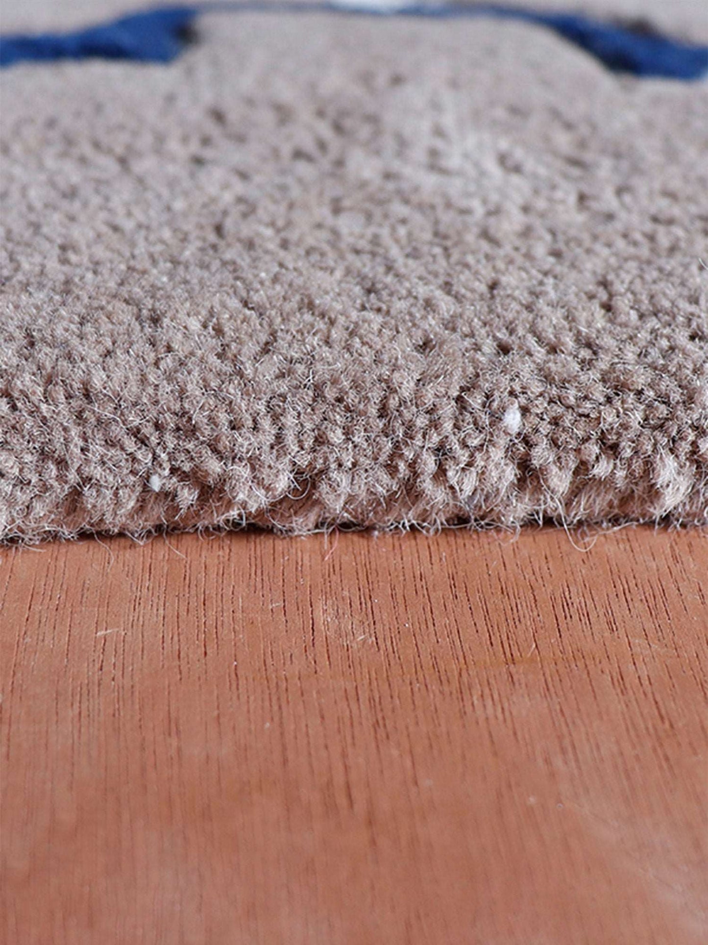 Carpet Hand Tufted 100% Woollen Grey And Blue Moorish Jaali - 4ft X 6ft