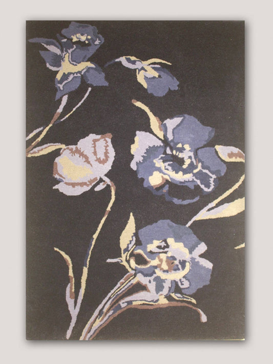 Carpet Hand Tufted 100% Woollen Navy Blue - 4ft X 6ft