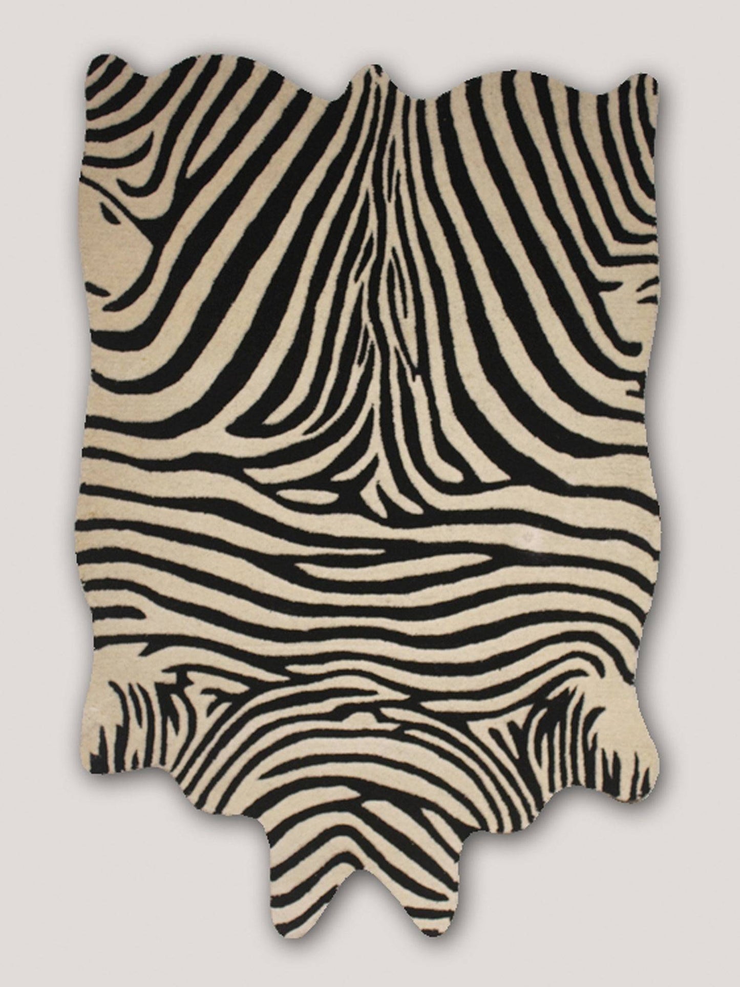 Carpet Hand Tufted 100% Woollen Black & White - 4ft X 6ft