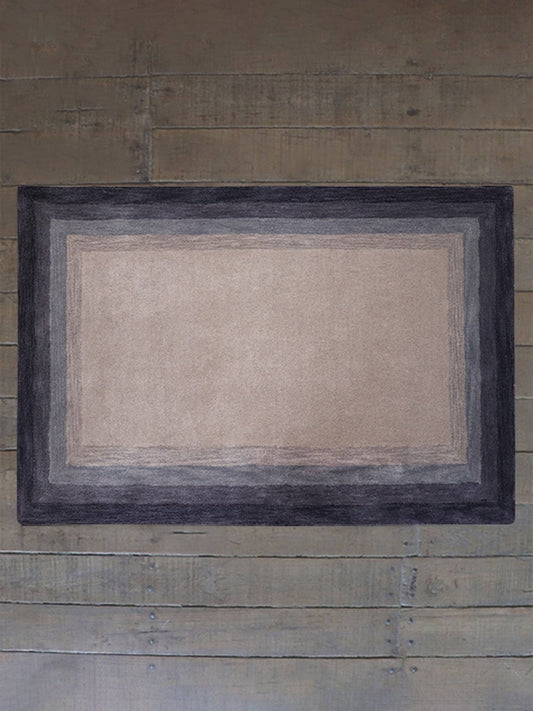 Carpet Hand Tufted 100% Woollen Grey Ombre - 4ft X 6ft