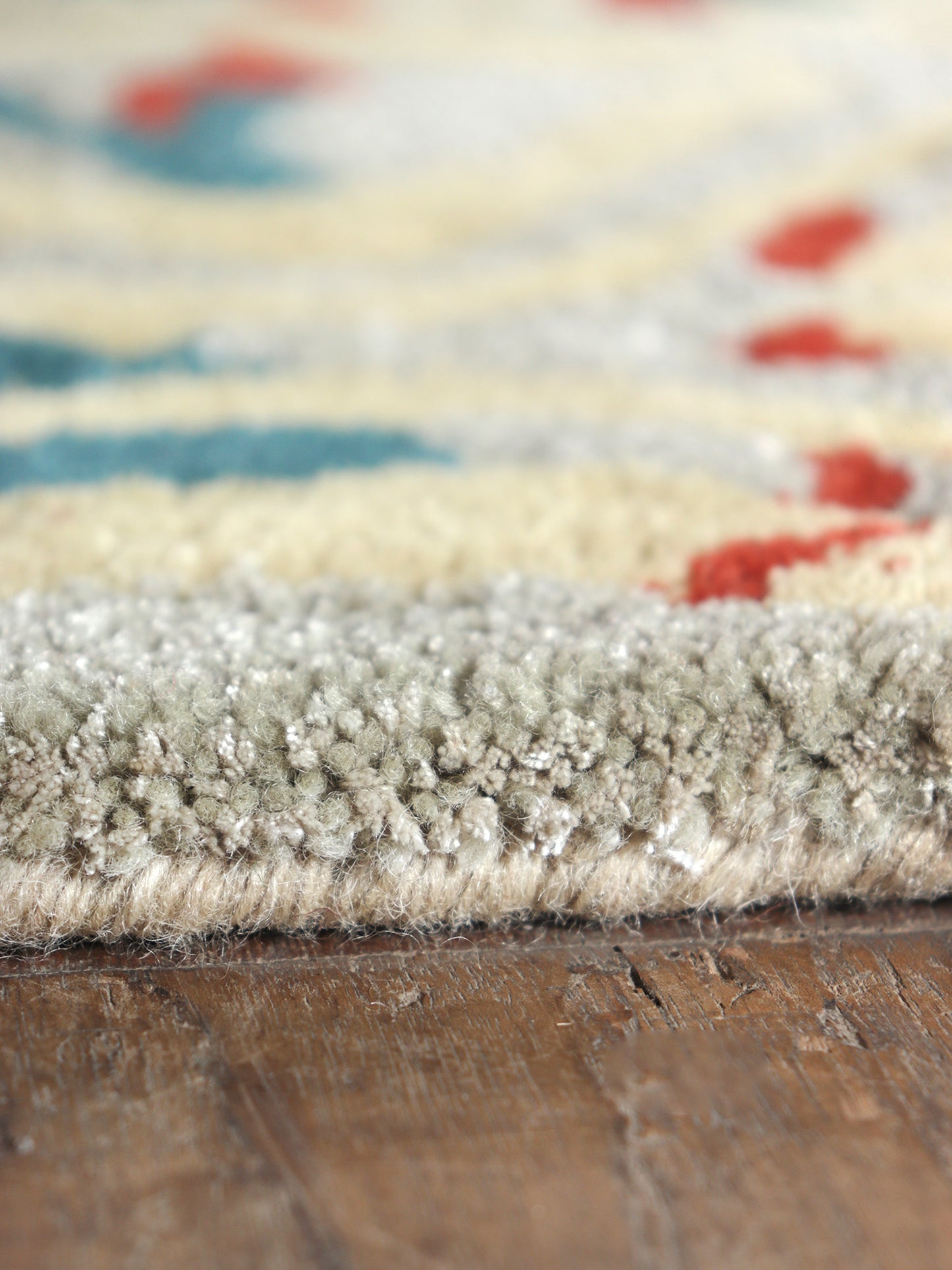 Carpet Hand Tufted 100% Woolen Abstract Ogee Multi - 4 X 6 Feet