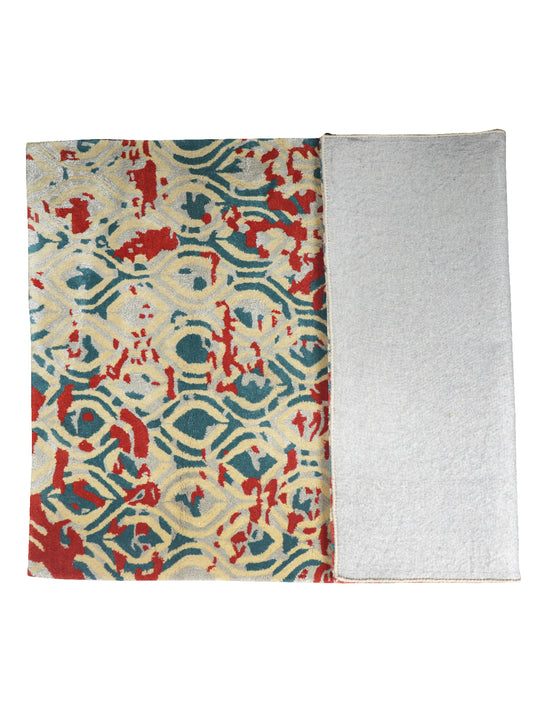 Carpet Hand Tufted 100% Woolen Abstract Ogee Multi - 4 X 6 Feet