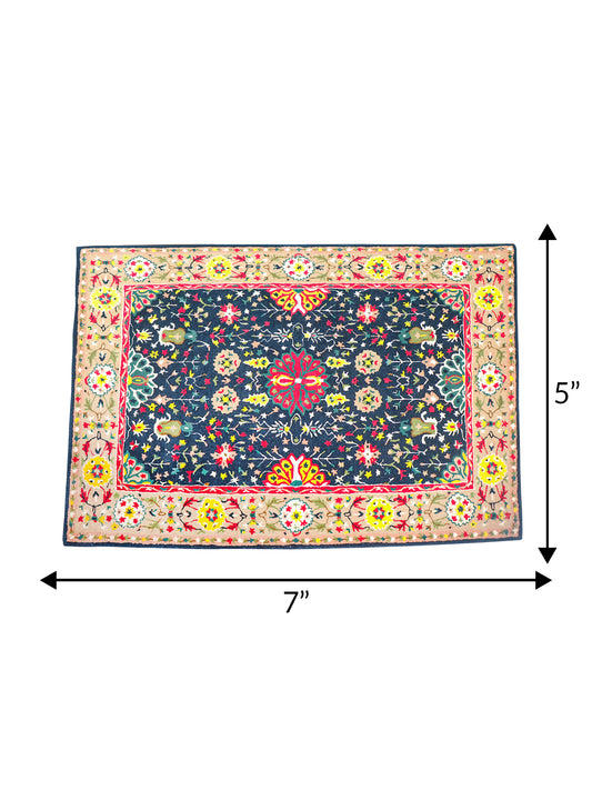 Hand Tufted Traditional Motifs Design | 100% Woolen Premium Carpet | Living Room | Bedroom | 5 ft x 7 ft |