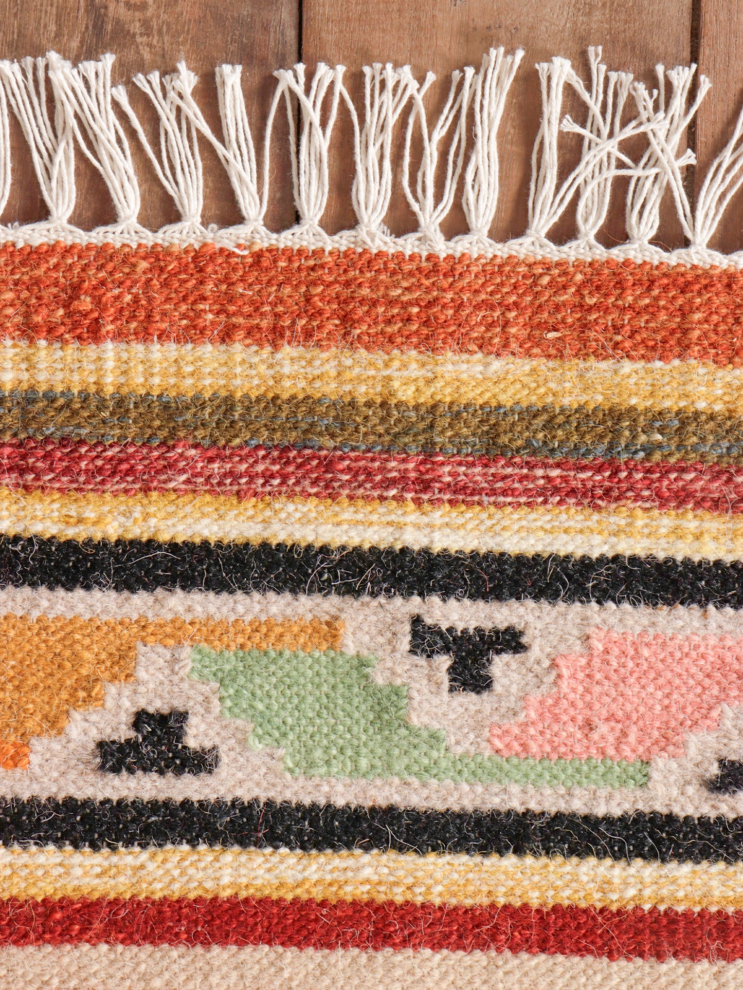 Dhurrie Turkish Kilim Handwoven Woolen for Floor, Living Room & Bedroom | Brown - 3x5 feet