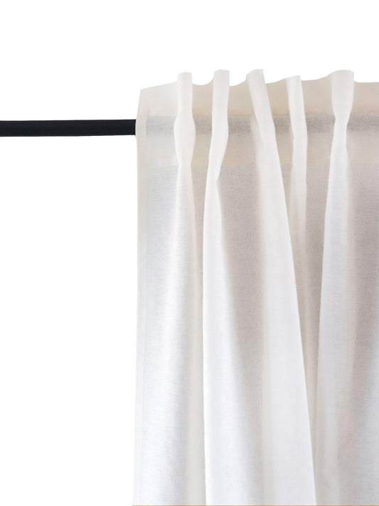 Abstract Jhali Door Sheer Curtain | Semi Transparent | Beige - 52x84 inches (7 feet)