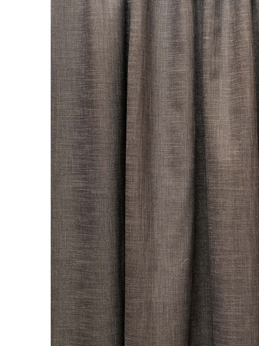 Window Curtain | Textured Embroidered Grey Curtain with Rod Pocket | Polycotton | 50 Inch x 60 Inch | 5ft