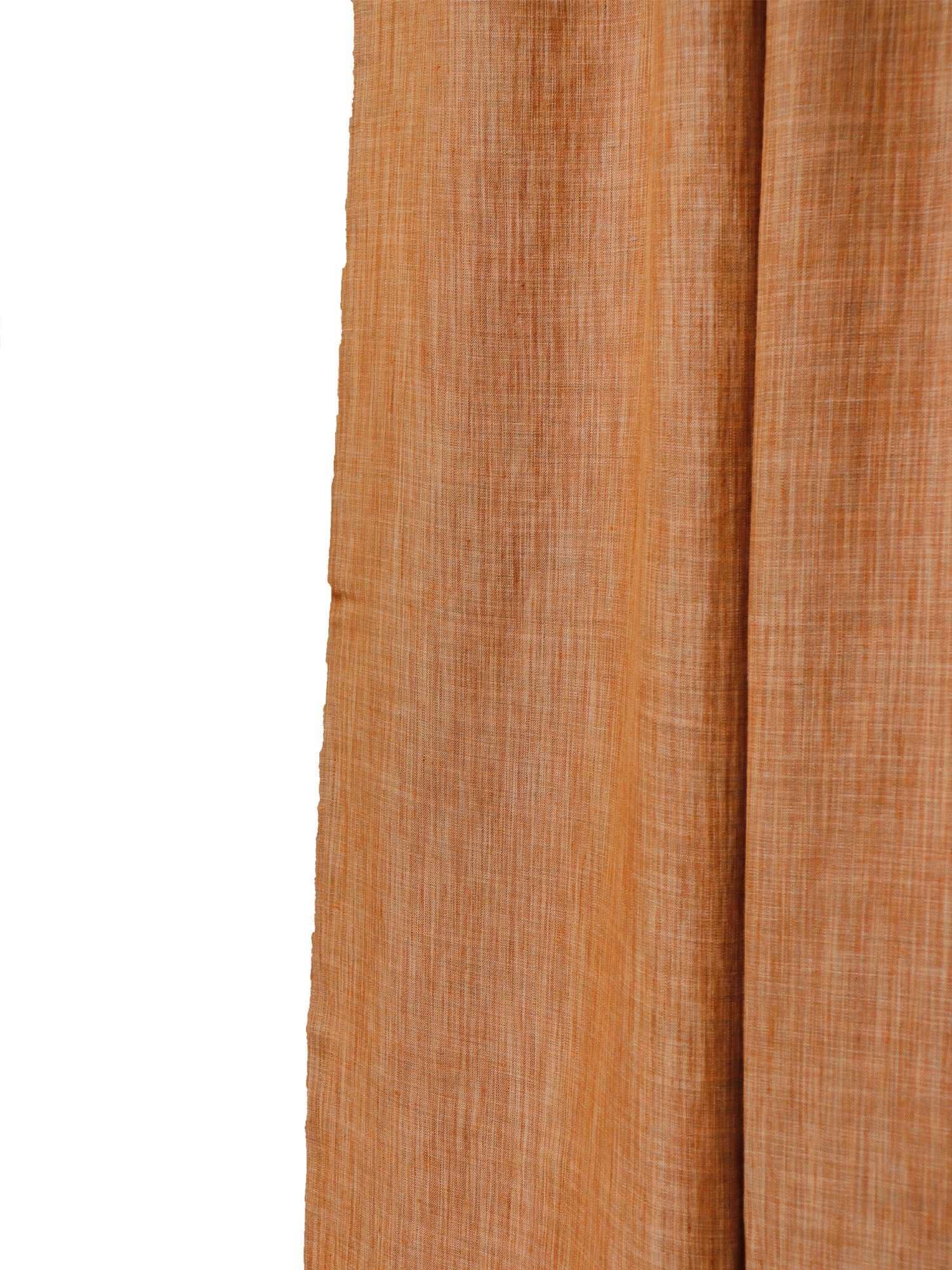 Curtain Cotton Blend Hidden Loop Self Textured Ocher - 52" x 90"