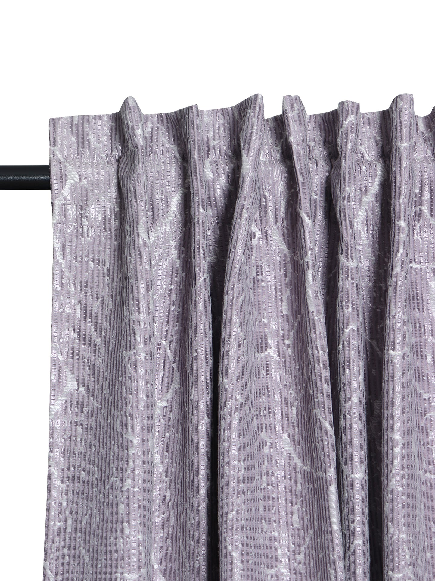 Door Curtain Self Textured Cotton Blend Lilac - 52" X 84"