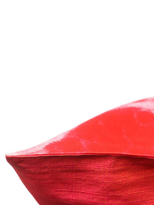 Rose Motif | Floral Printed | 100% Polyester | 16 Inch x 16 Inch | Pink | Cushion Cover