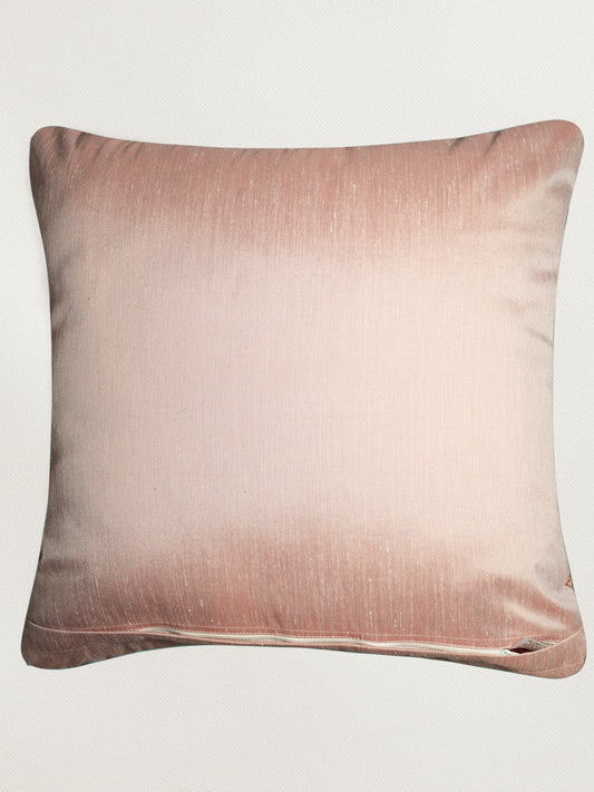 Printed Cushion Cover Velvet Peach Floral - 20" X 20"