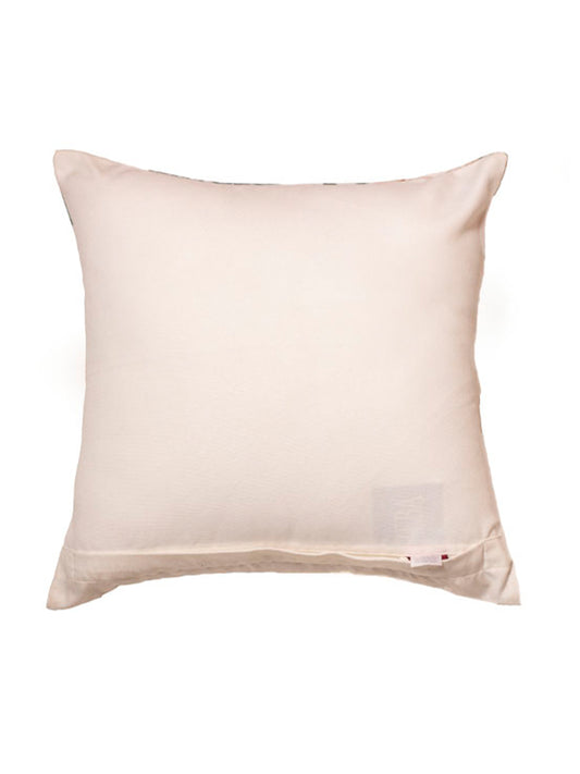 Tropical Botanical Accent Pillow with Bird Design | 16 x 16 Inch