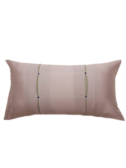Technique Cushion Cover 100% Polyester Solid Pleated Light Grey - 12" X 22"