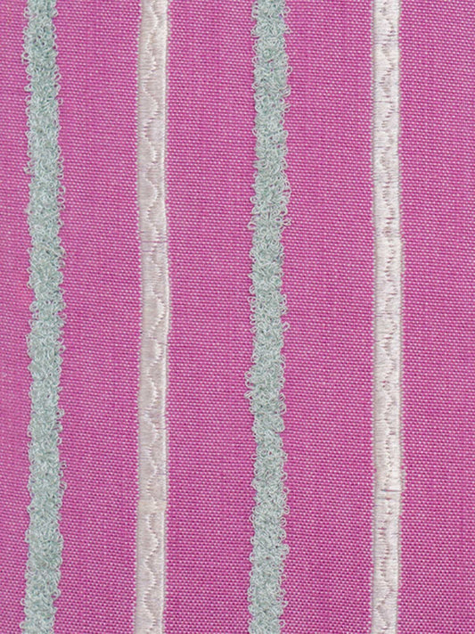 Cotton Blend Striped Plum Cushion Cover - 16"X16"