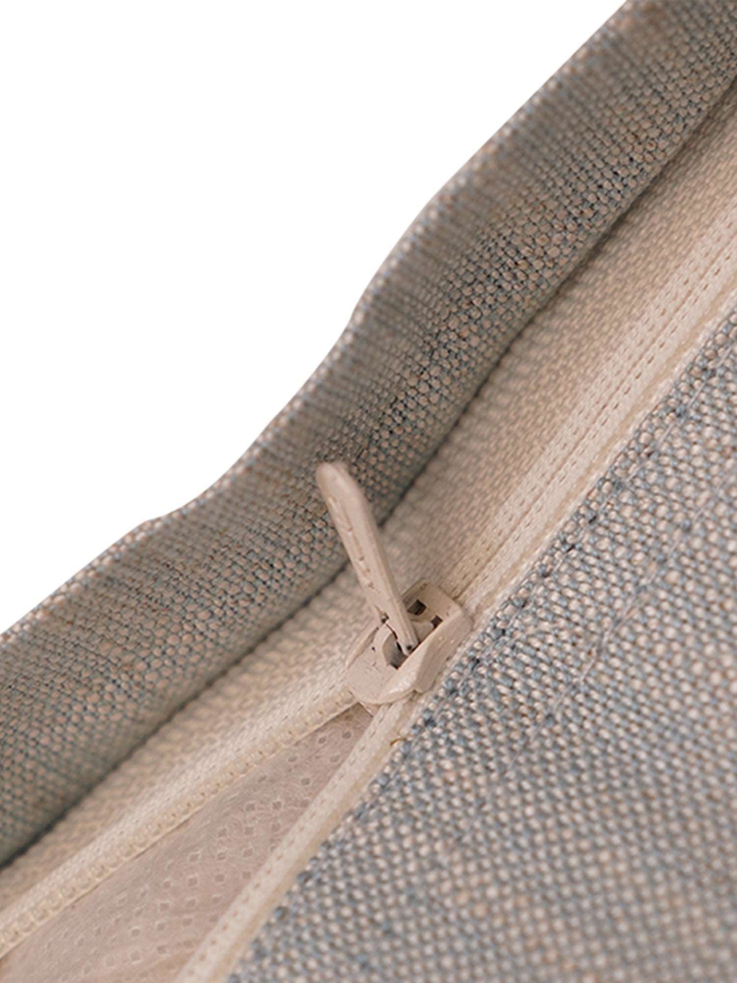 Cushion Cover Embroidered Cotton Blend Light Grey - 16" X 16"