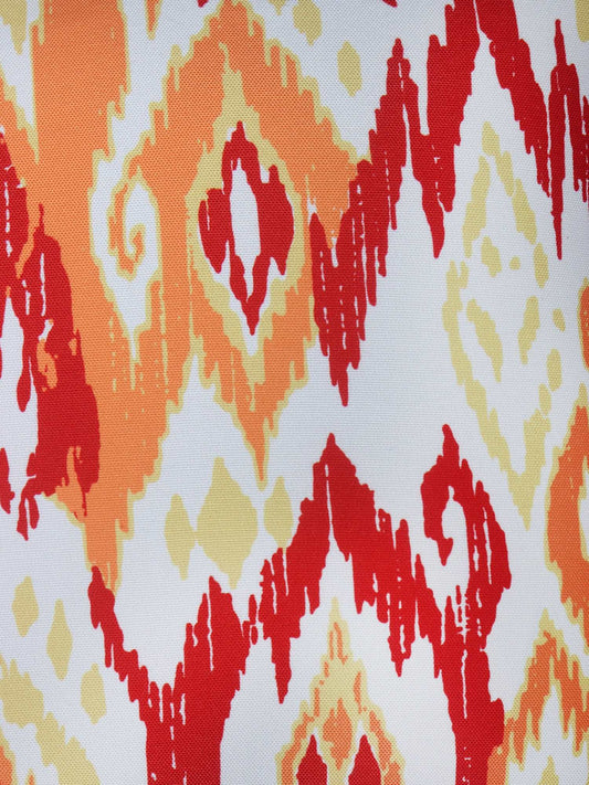 Cushion Cover for Sofa, Bed Poly Canvas Ikat Print | Multi color - 16x16in(40x40cm) (Pack of 2)