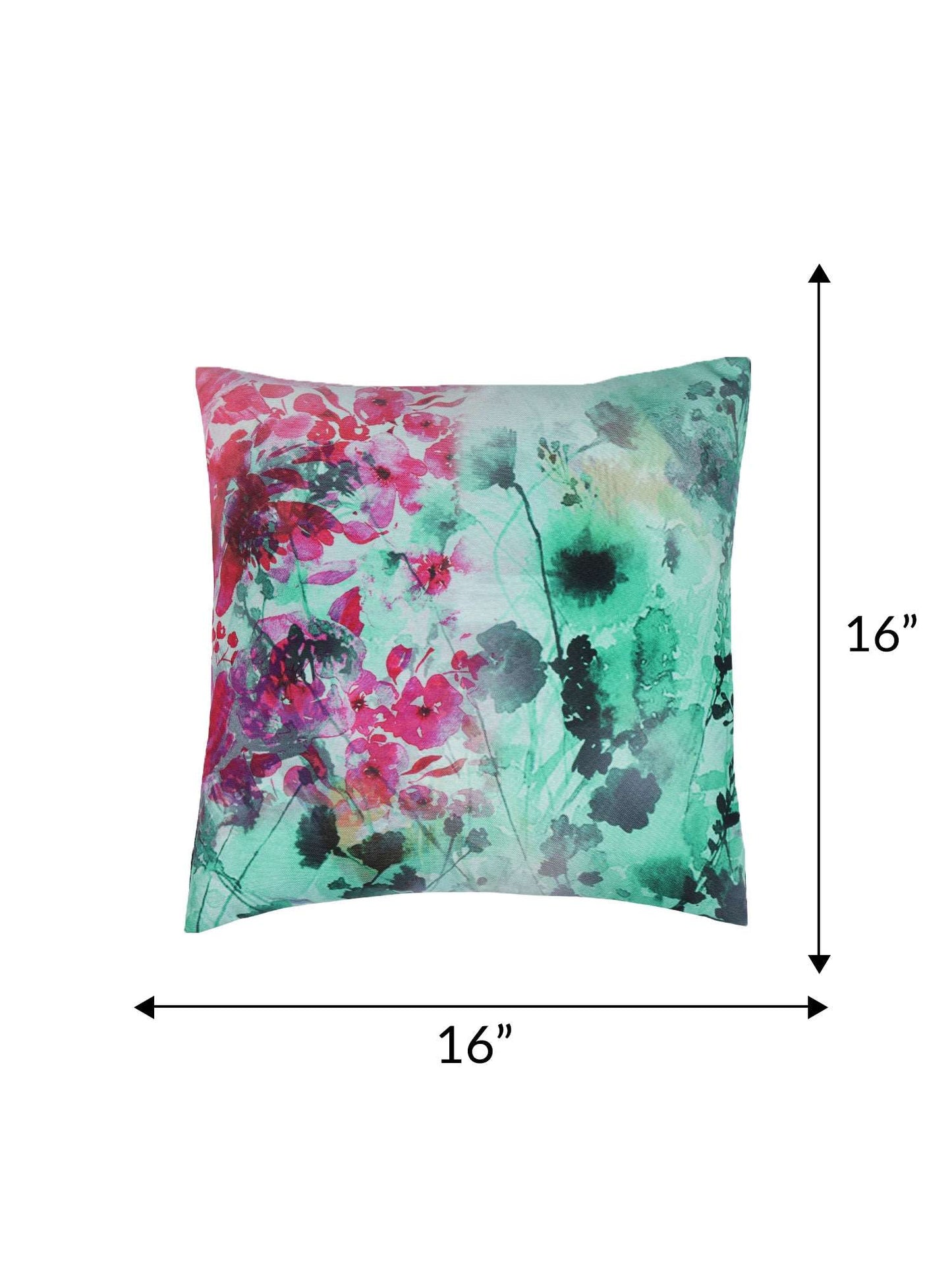 Cushion Cover for Sofa, Bed Poly Canvas Ikat Print | Multi color - 16x16in(40x40cm) (Pack of 2)