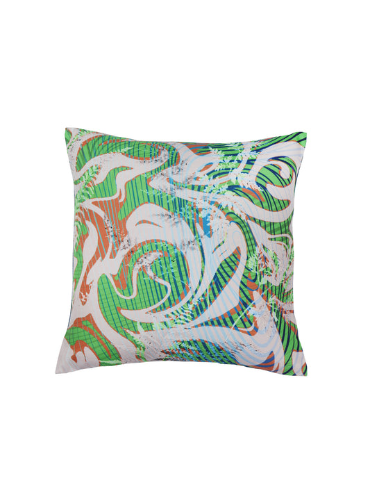 Cushion Cover for Sofa, Bed Poly Canvas Floral Print | Multi - 16x16in(40x40cm) (Pack of 1)