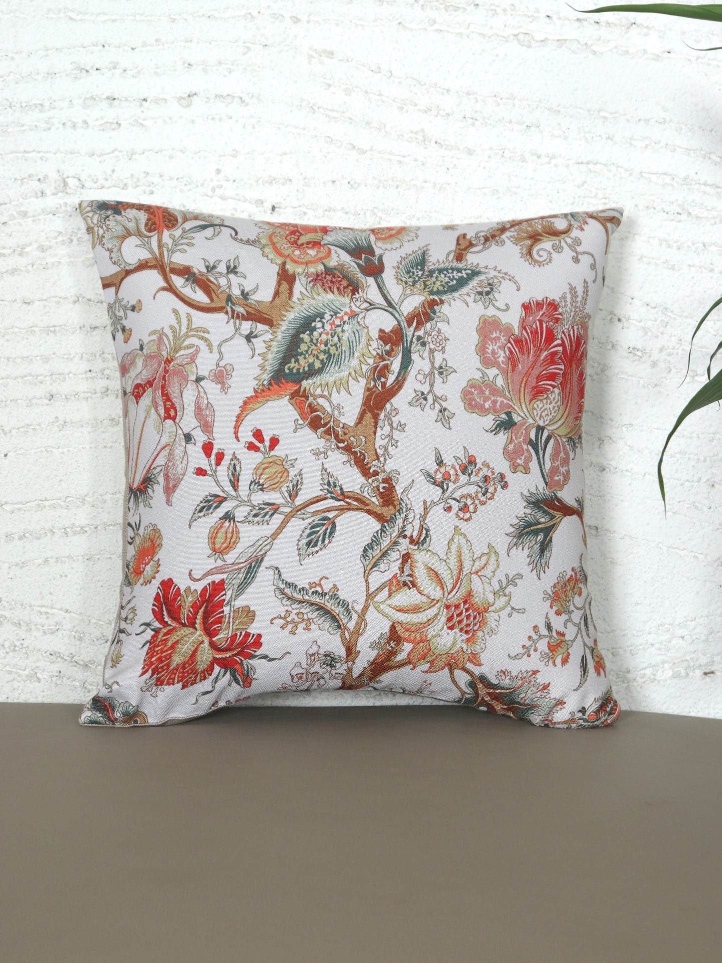 Multicolor Birds on Tree Cushion Cover - 16x16 inch Polycanvas | Nature Print Home Decor