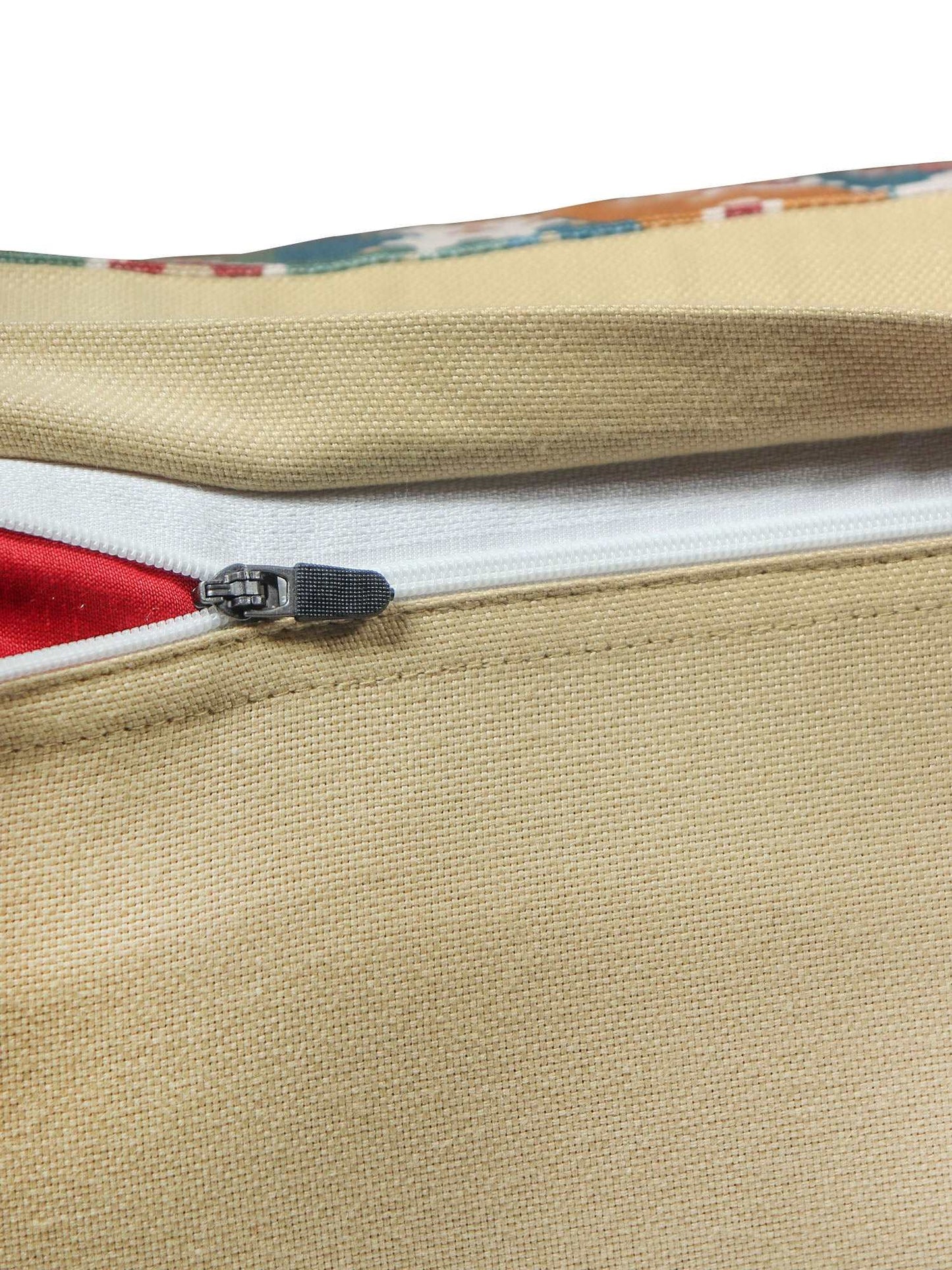 Cushion Cover Abstract Printed - Cotton Blend | Multicolor - 12x22in