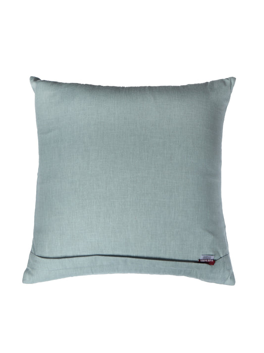 ZEBA World Square Cushion Cover for Sofa, Bed | Quilted with Tassels - Cotton Blended | Light Blue - 16x16in(40x40cm) (Pack of 1)