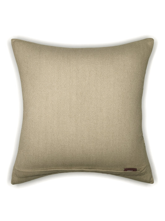 ZEBA Cushion Cover - Luxe Collection | Sofa, Bedroom, Couch | Applique Patches | Multicolor - Poly Cotton | 16x16 inch (40x40 cms) (Pack of 1)