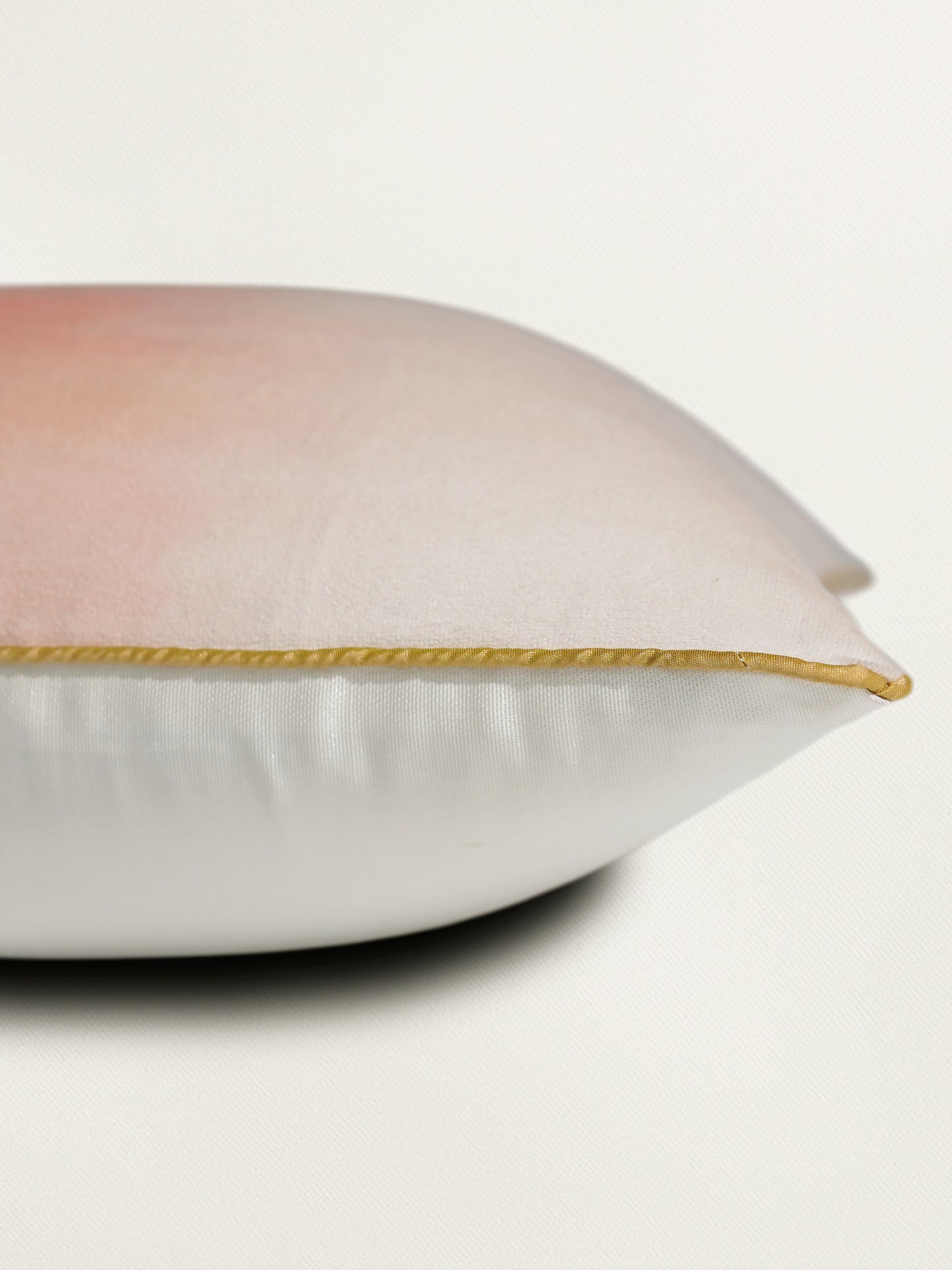 Velvet Cushion Cover -Multicolor Gradation with Cord Piping 16x16 Inches (Set of 1)