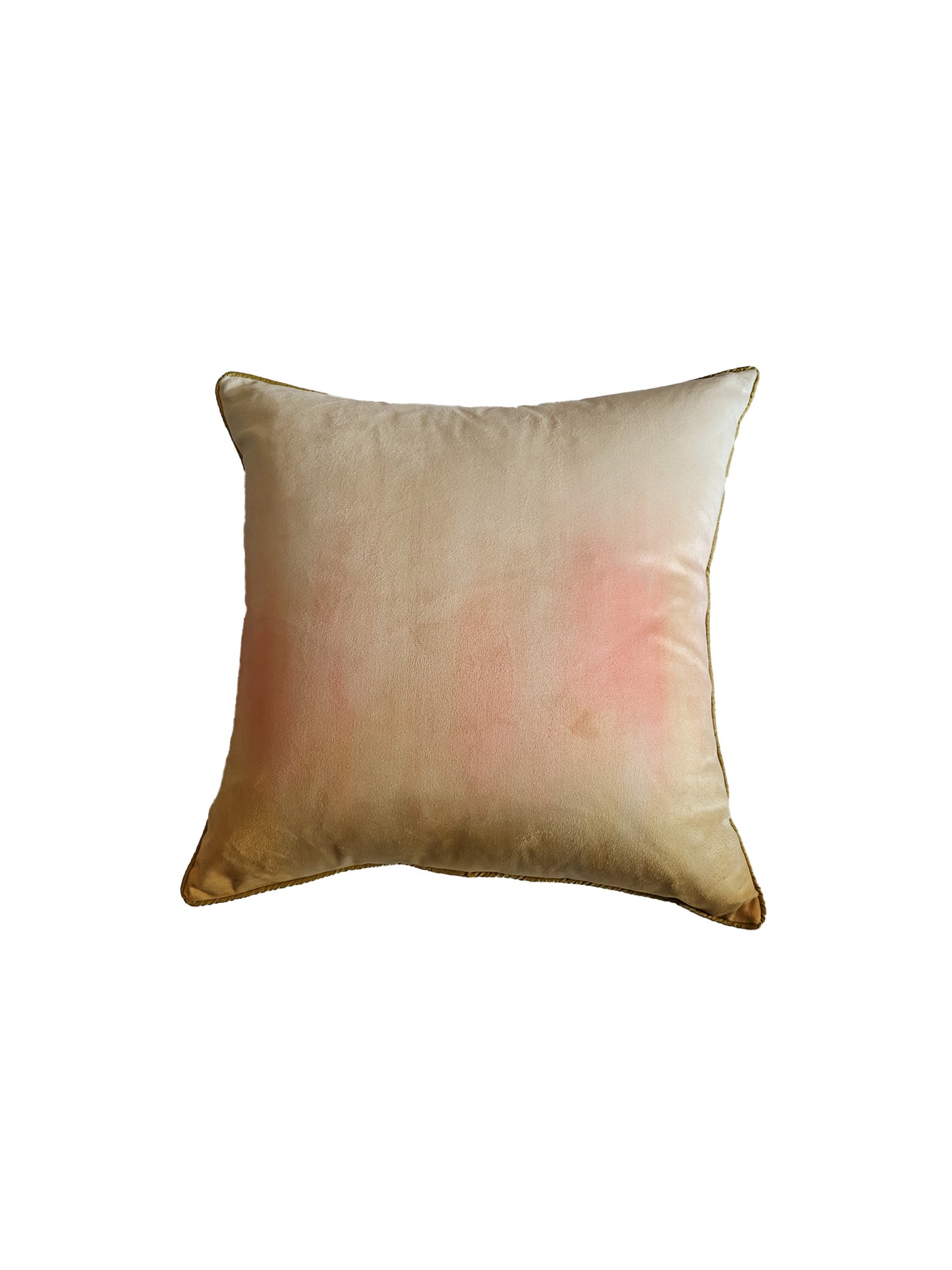 Velvet Cushion Cover -Multicolor Gradation with Cord Piping 16x16 Inches (Set of 1)