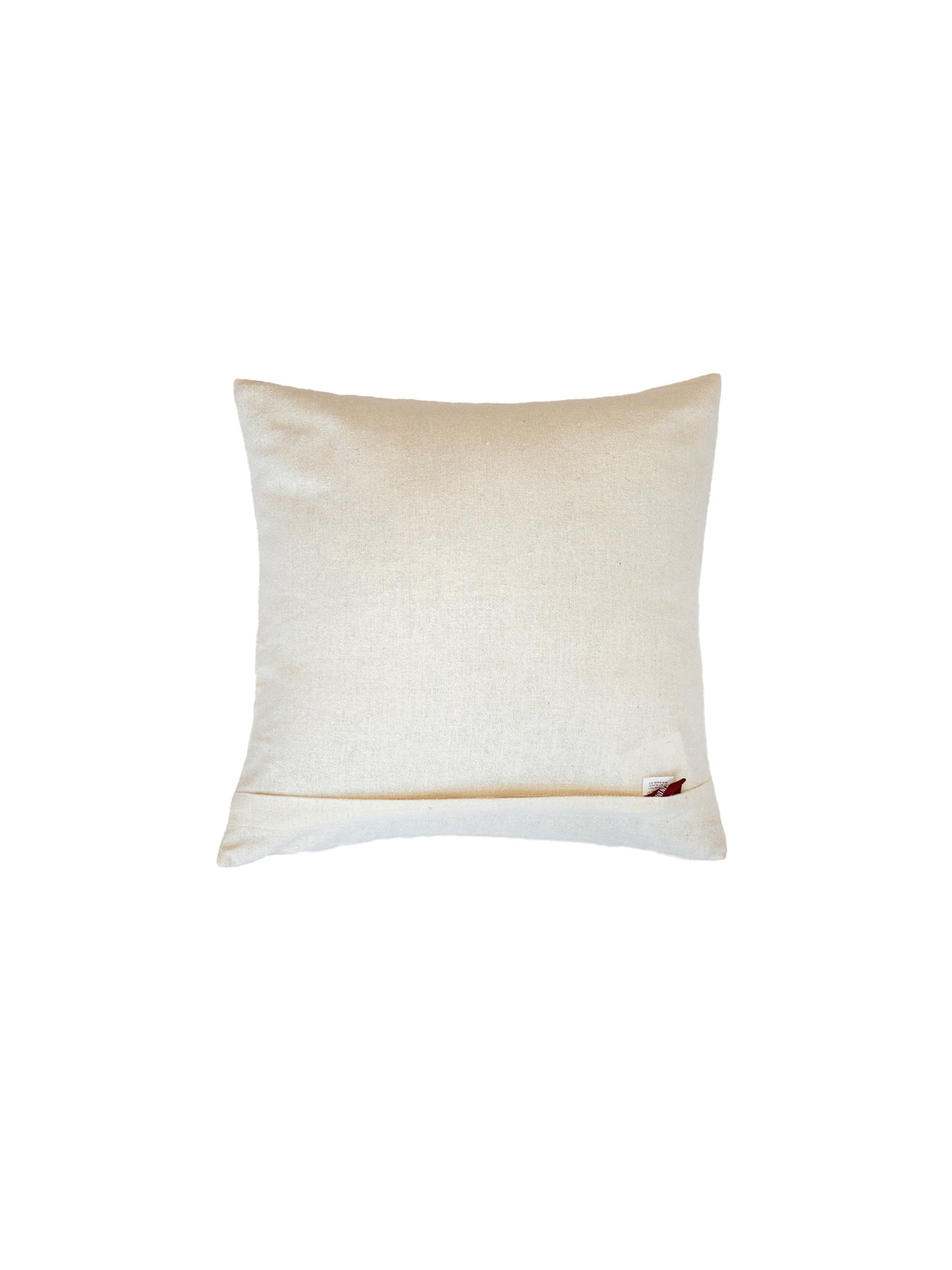 Hand Embroidery Cushion Cover with Jali and Floral Design - Cotton 16x16 inches