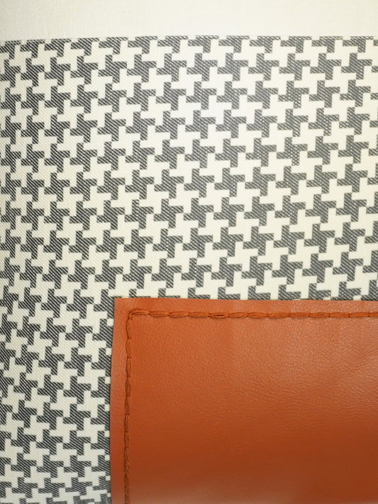 Modern Patchwork Cushion Cover | 18 Inch x 18 Inch | Rust & Cream