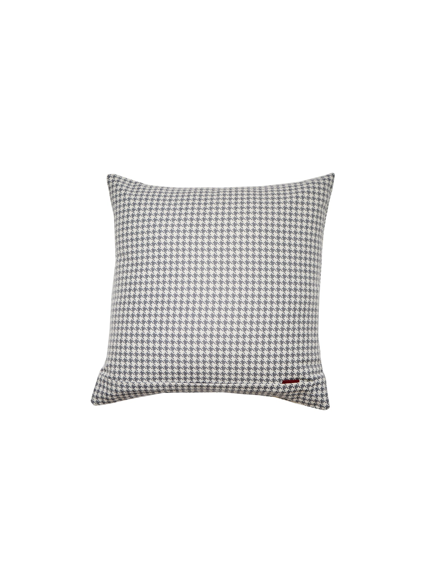 Polyester Blend Cushion Cover – White, Patch Work + Machine Embroidery, 18x18 inch, Set of 1