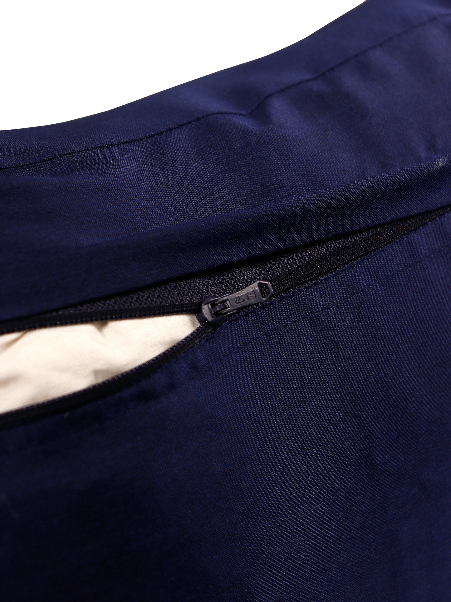 Central Mandala Ethinic Motif in Two Tone Embrodiery Cushion Cover - Blue/Gold - 16x16 Inches (Pack of 1)