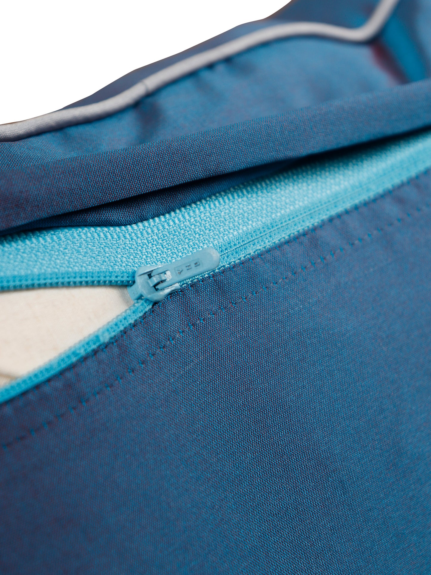 Floral Arabesque Motif in Two Tone Embrodiery Cushion Cover - Blue/Gold - 16x16 Inches