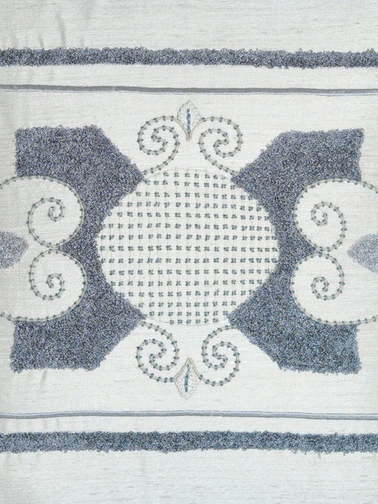 Embroidered Cushion Cover 16 Inch x 16 Inch | Grey