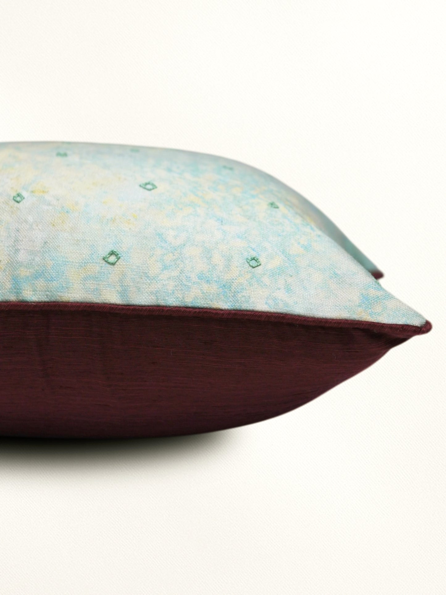 Floral Embroidered Cushion Cover 16 Inch x 16 Inch | Polyester