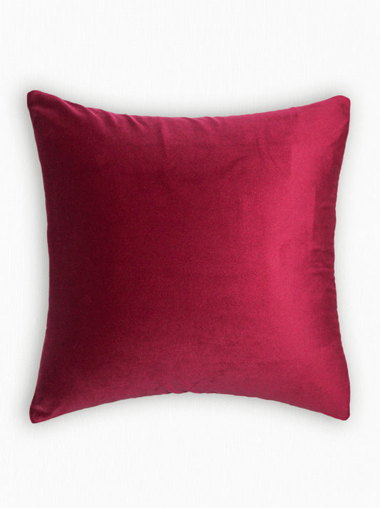 Hand Embroidered Pichwai Cushion Cover with Digital Print | Embellished Velvet 18x18 Inches