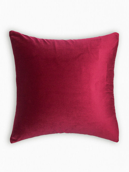 Hand Embroidered Pichwai Cushion Cover | Palm Trees Velvet 18x18 Inches