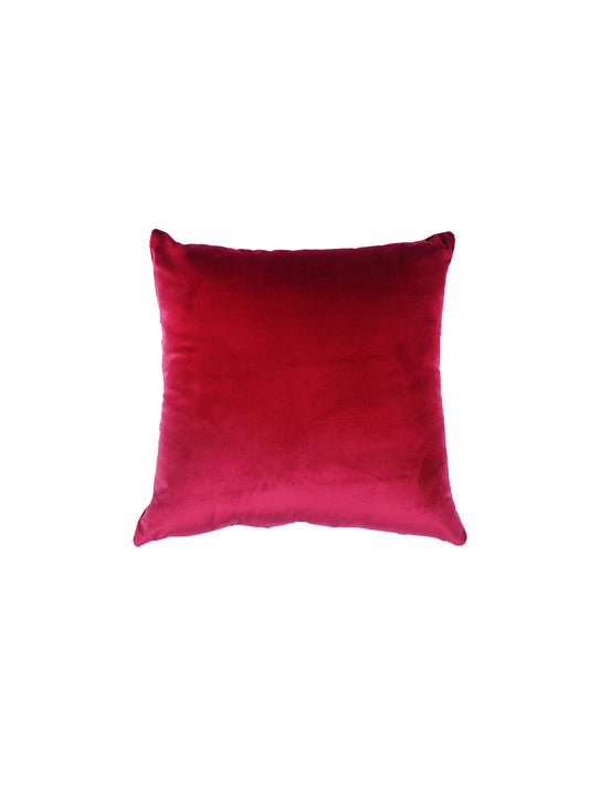 Hand Embroidered Pichwai Cushion Cover | Palm Trees Velvet 18x18 Inches